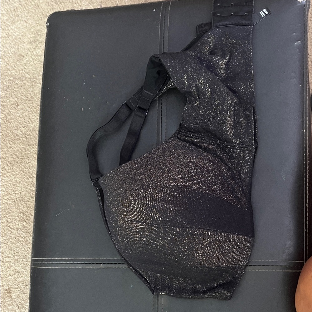 Torrid Black and Gold Sparkle Bra